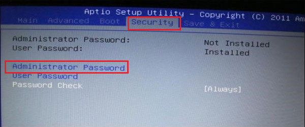 dell laptop bios password